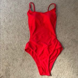 Sunny Co red swim suit -Wendy Peppercorn costume!